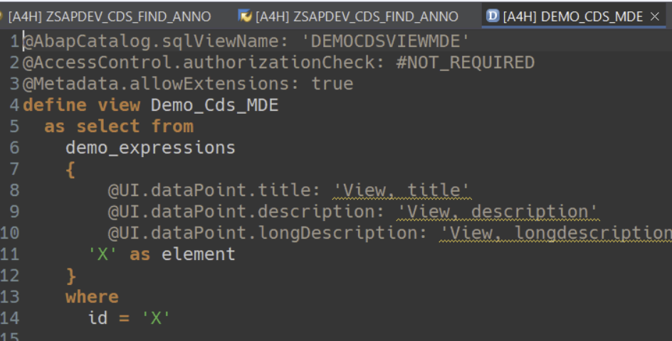 kep-2 Find Annotation Examples in CDS Views